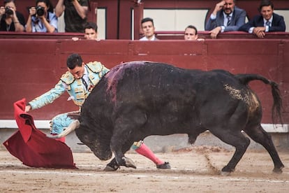 Octavio Chacón, el pasado 24 de junio en la plaza de Las Ventas.