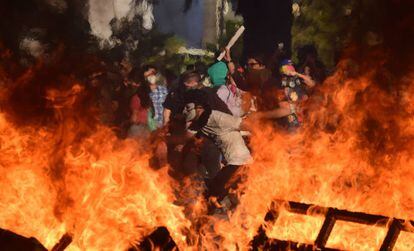 Imagen de las protestas en Santiago de Chile, el 28 de noviembre.