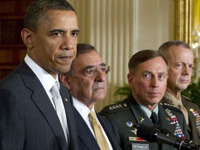 Obama en una foto de archivo, junto a Panetta, Petraeus y Allen. 