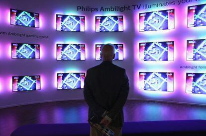 Televisión Ambilight de Philips en la Feria IFA de Berlín.