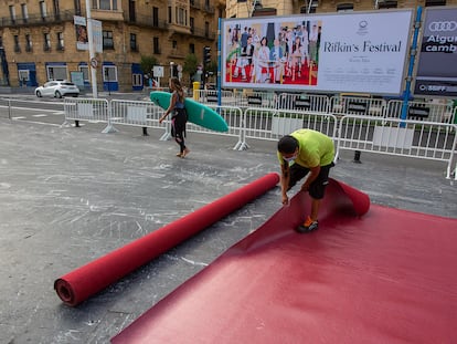 Comienzan los preparativos para el Festival de Cine de San Sebastián.