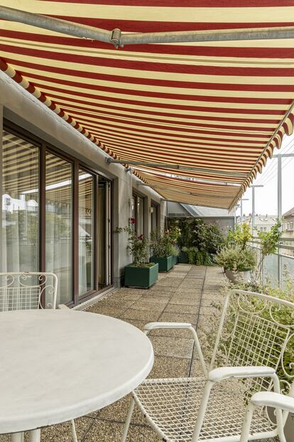 La terraza del apartamento de Margarete Schütte-Lihotzky.