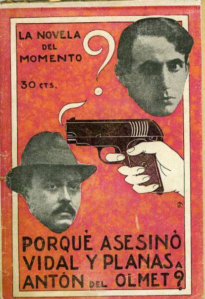 Portada de una novela sobre el crimen del teatro Eslava, en Madrid (1923).