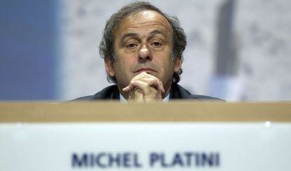 Michel Platini en un congrés de la FIFA el 2011.