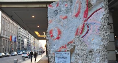 Fragmento del Muro en Berlín.