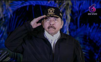 Daniel Ortega, durante el acto por el aniversario del ejército de Nicaragua, el viernes en Managua.