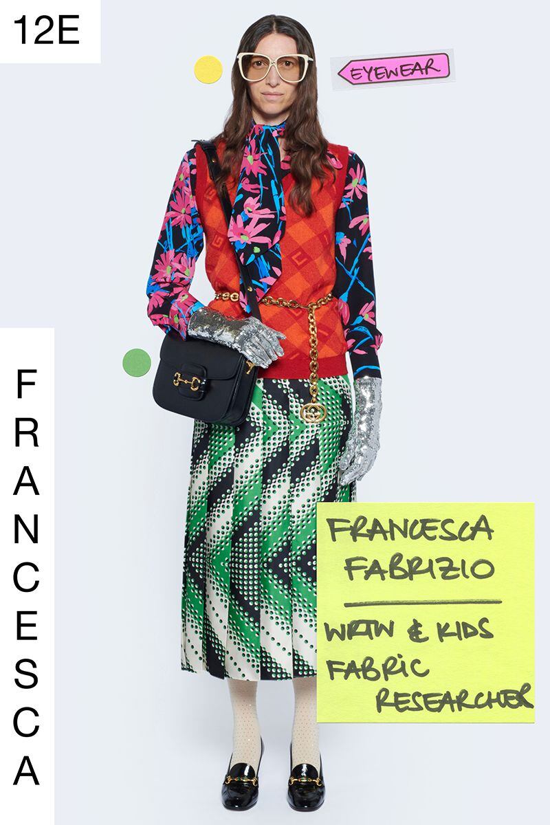 Francesca Fabrizio, del equipo que elige las telas que se emplean en Gucci.