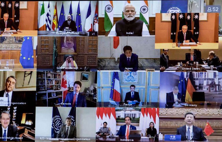 Líderes de las principales economías mundiales celebraron una cumbre en línea el pasado 26 de marzo.