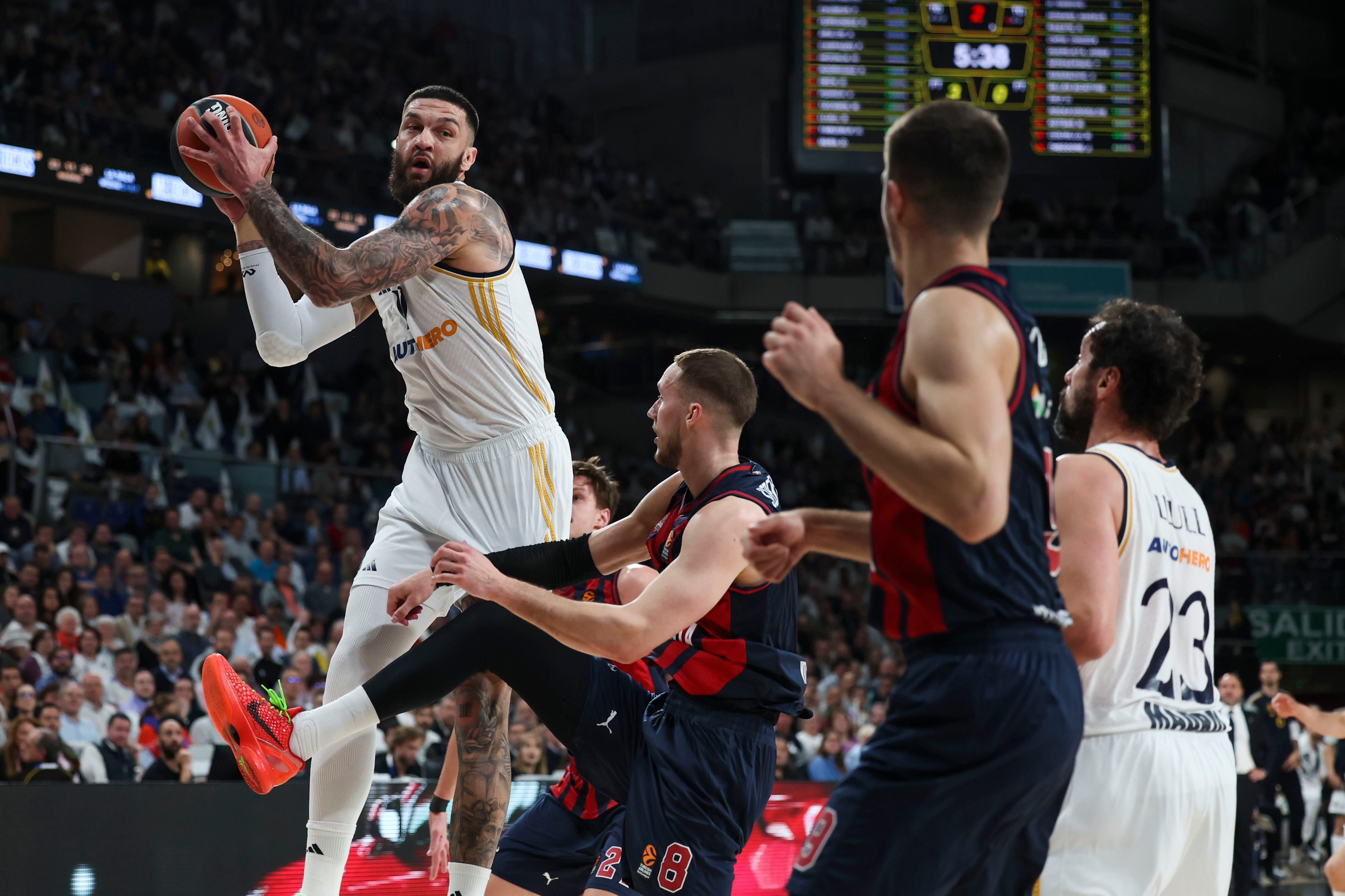 El Madrid enfila hacia la Final Four de Berlín después de su segunda victoria ante el Baskonia