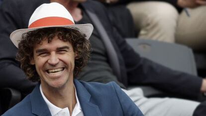Kuerten, en las gradas de la Philippe Chatrier