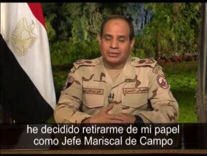 El mariscal Al Sisi anuncia su candidatura a las presidenciales de Egipto.