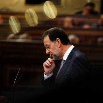 Mariano Rajoy, durante un discurso en el Congreso de los Diputados