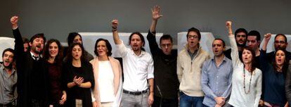 Pablo Iglesias durante la clausura de la Asamblea Ciudadana de Podemos.