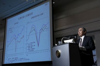 El gobernador del Banco de Japón, Haruhiko Kuroda, la semana pasada en Tokio.