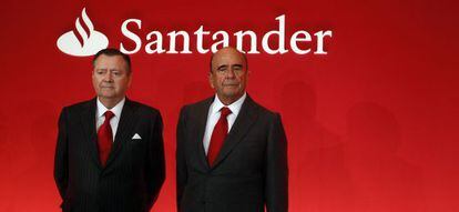 Sáenz y Botin, en la presentación de los resultados.