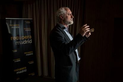 Luis Cueto durante la presentación de su candidatura a alcalde de Madrid.