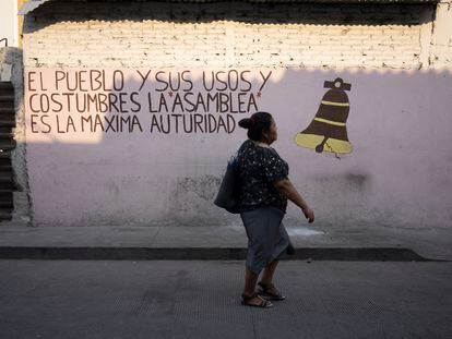 Una mujer en el municipio autónomo de Xoxocotla (Morelos), en mayo de 2022.