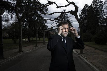 Mariano Rajoy, en el Palacio de La Moncloa.