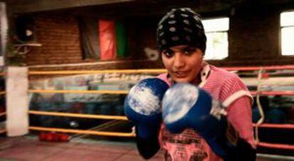 La protagonista de 'Boxing for Freedom', en un fotograma de la película.