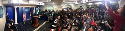 Obama durante su última conferencia de prensa.
