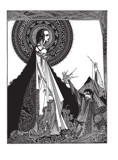 Interior image of 'Tales of Imagination and Mystery', by Edgar Allan Poe, with illustrations by Harry Clarke, published by Red Fox Books. 