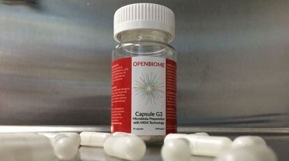 Muestra de las cápsulas para el trasplante de materia fecal desarrolladas por Open Biome.