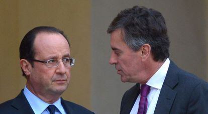Hollande y Cahuzac, en el El&iacute;seo el 4 de enero.
