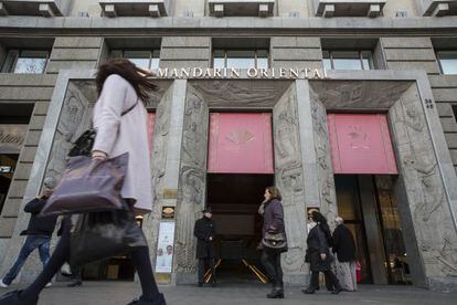 El lujoso hotel Mandarin Oriental, situado en el Passeig de Gr&agrave;cia de Barcelona.