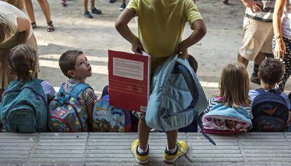 Nens en una escola pública de Barcelona.