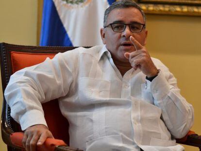 Mauricio Funes, presidente de El Salvador, durante la entrevista.