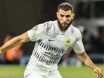 Benzema, el pasado 27 de julio en un partido del Al-Ittihad contra el Espérance Sportive de Túnez.