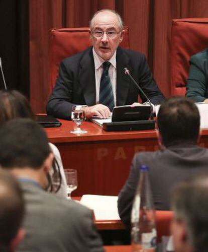 Rodrigo Rato, en la comisi&oacute;n de cajas de ahorros.