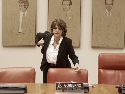 Delgado, este miércoles, en el Congreso. En vídeo, la ministra acusa a la derecha de usar a Villarejo para atacar al Gobierno
