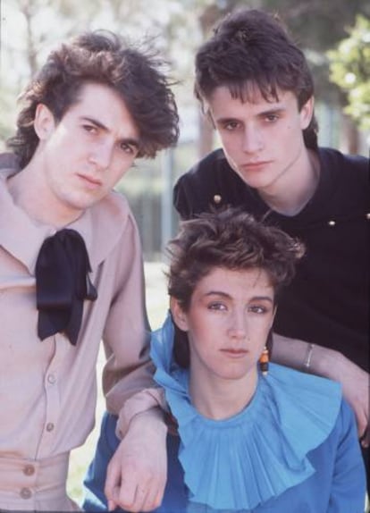 Fotografía promocional de Mecano en el año 1982.