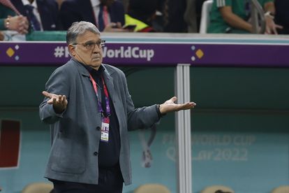 El seleccionador de México Tata Martino en el partido contra Argentina.