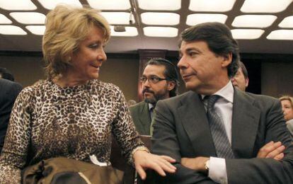 Esperanza Aguirre e Ignacio Gonz&aacute;lez, en un acto de este a&ntilde;o.