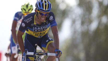 Contador, durante la Vuelta.