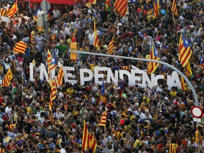 La manifestación de la Diada de 2012 en Barcelona.