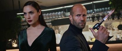 Gal Gadot y Jason Statham en el anuncio de Wix.
