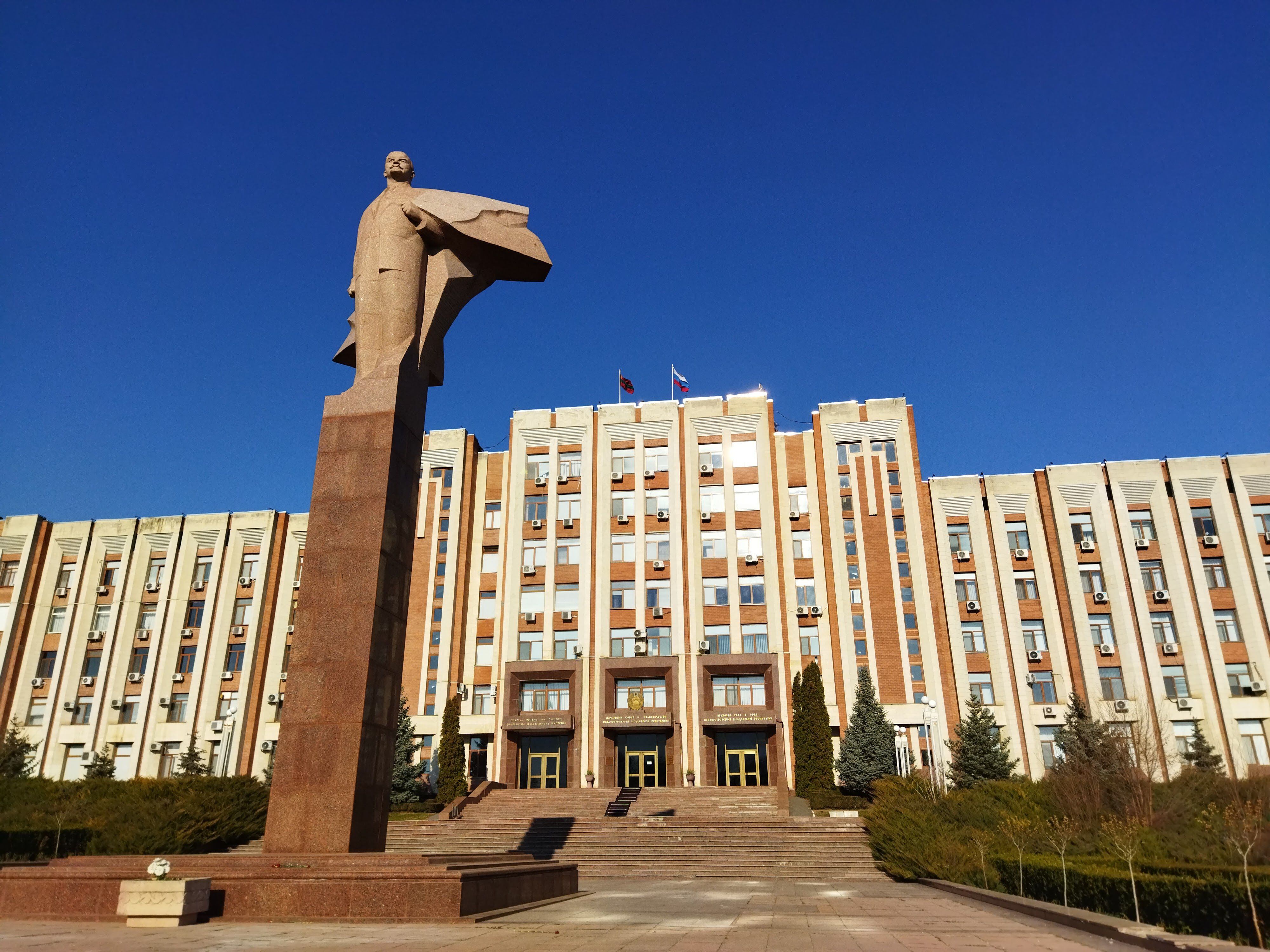 Estatua de Lenin en Tiraspol, capital de Transdniéster.
