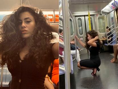 Twitter se rinde ante el selfie en el metro de la viajera más audaz del verano