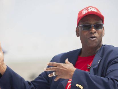 Bob Beamon, en el estadio Olímpico Universitario de México.