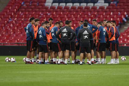 España prepara este viernes en Wembley en partido contra Inglaterra.