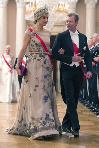 El Gran Duque de Luxemburgo con la reina Máxima de Holanda.