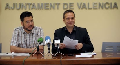 Ignacio Blanco y Amadeu Sanchis, durante su comparecencia este viernes.