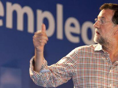 Mariano Rajoy, durante su intervención en Las Palmas.