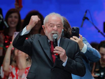 Lula da Silva, en Año Nuevo, durante los actos en Brasilia de su toma de posesión como presidente.