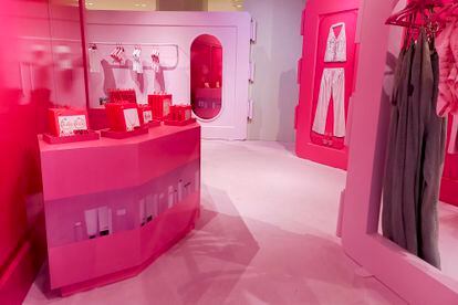 A space dedicated to the Barbie collection at the Zara store. 