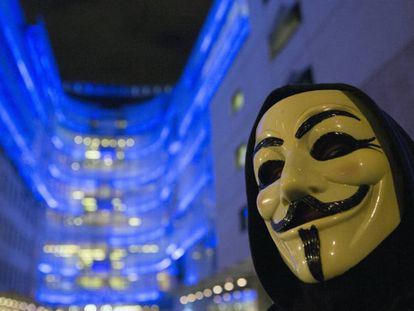 Un activista de Anonymous.