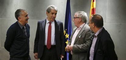 Ignacio Fernández Toxo, Josep Maria Álvarez i Francesc Homs.